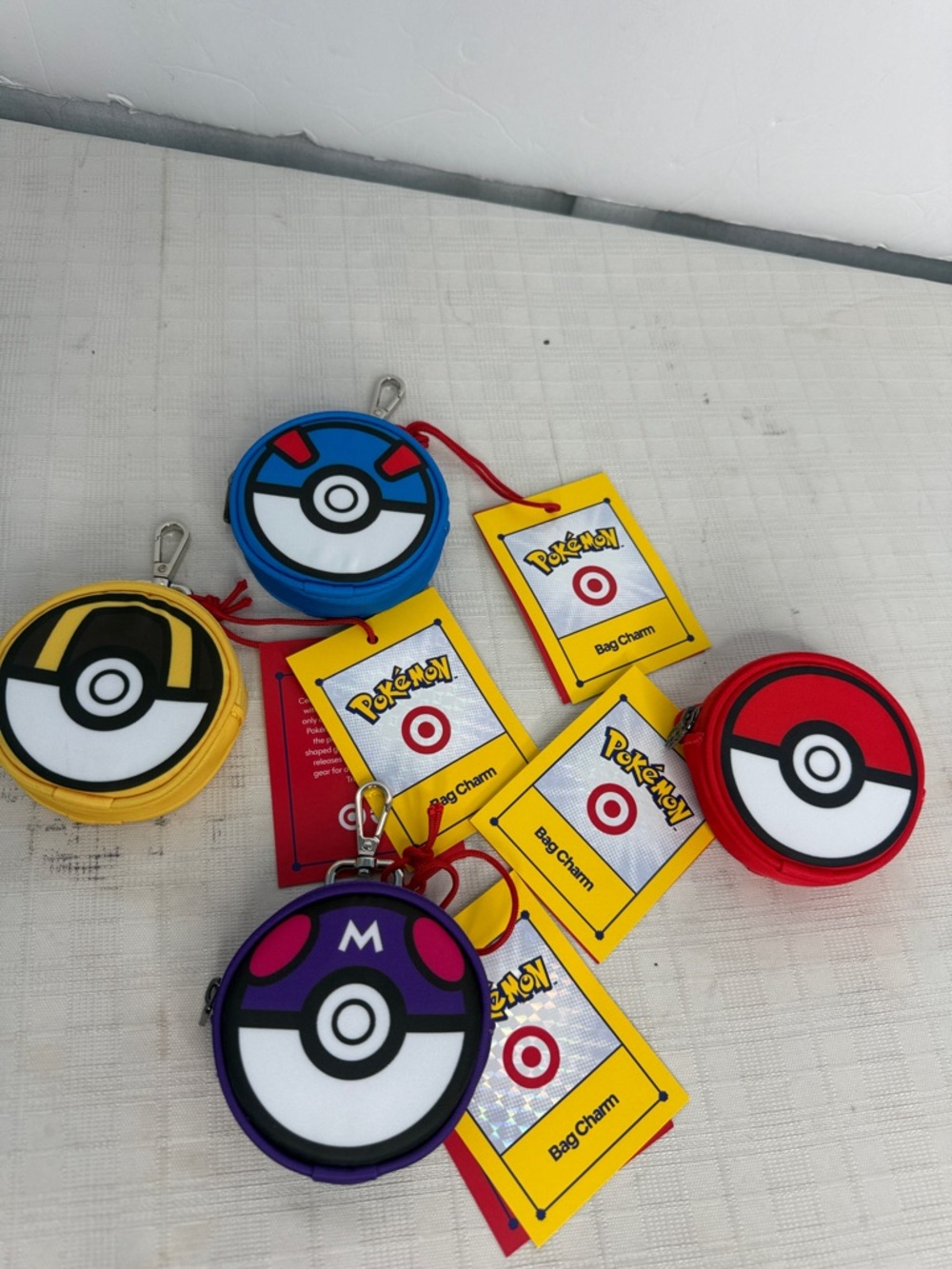 Pokèmon x target pokèball bag charm set.